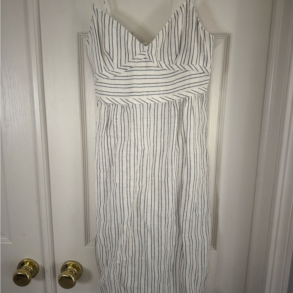 Theory Strapless White and Black Dress